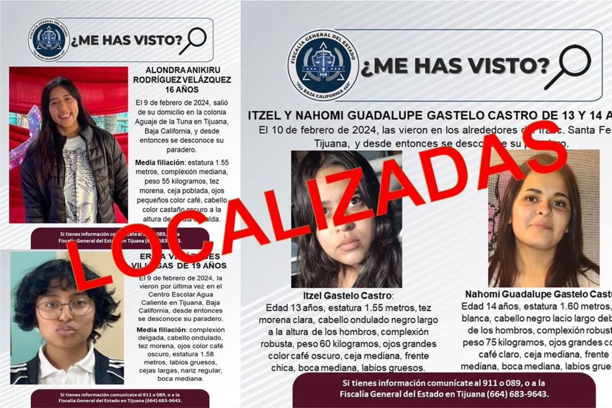 FGE localiza a cuatro personas reportadas como desaparecidas