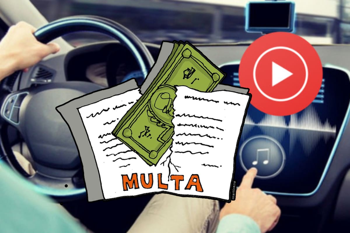 ¿Cuál es la multa por escuchar música muy alta en el auto?