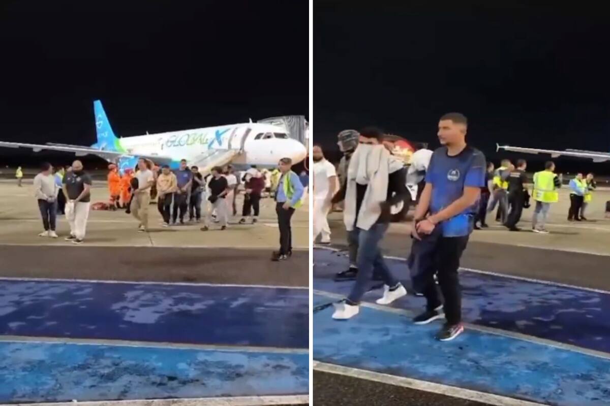 Brasil condena llegada de avión de EU con 88 migrantes esposados; denuncia desprecio a derechos fundamentales