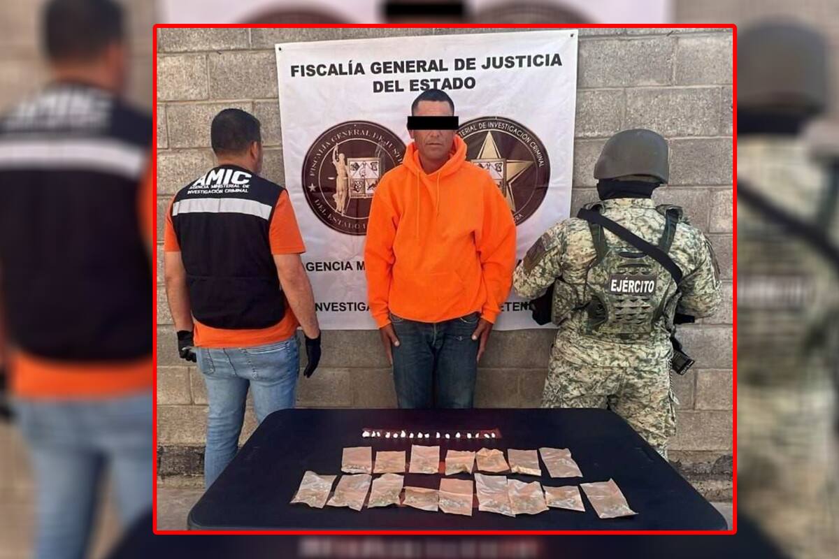 Detienen en Hermosillo a sujeto con marihuana y cristal tras operativo conjunto