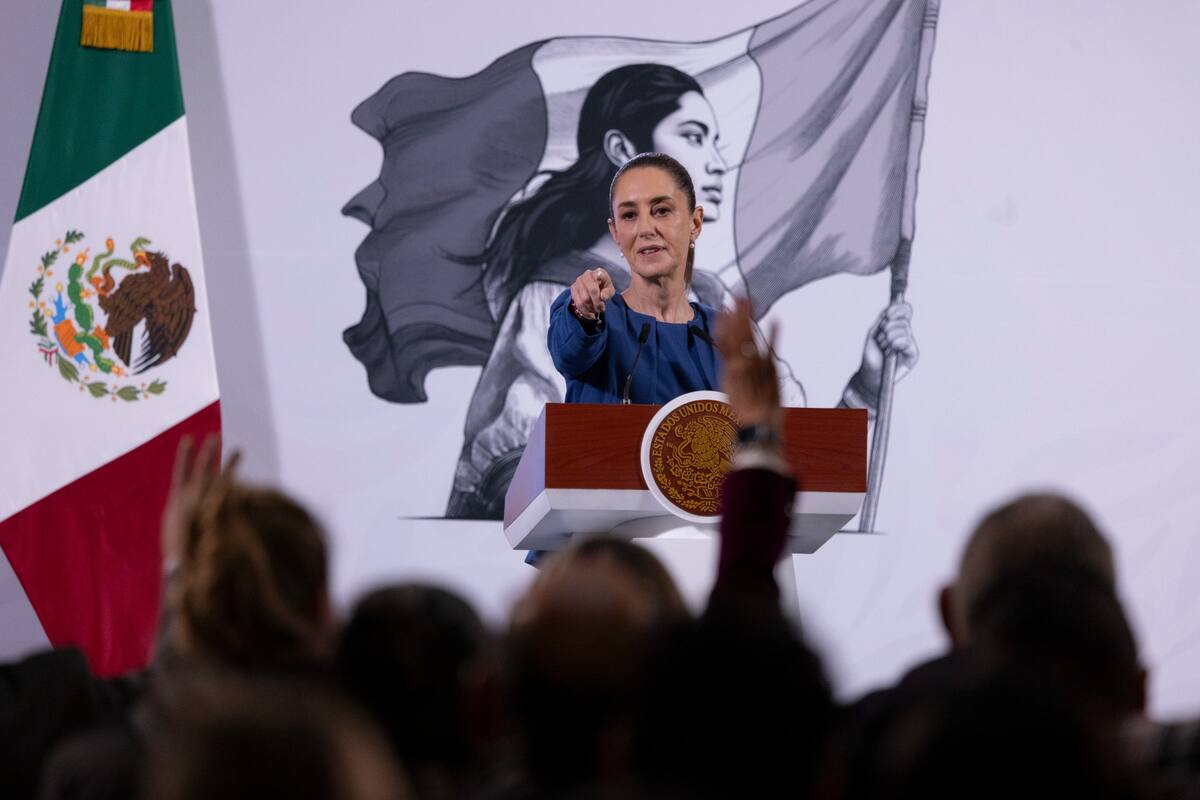 Claudia Sheinbaum Pardo en su 'Mañanera del Pueblo'. | Crédito: Presidencia