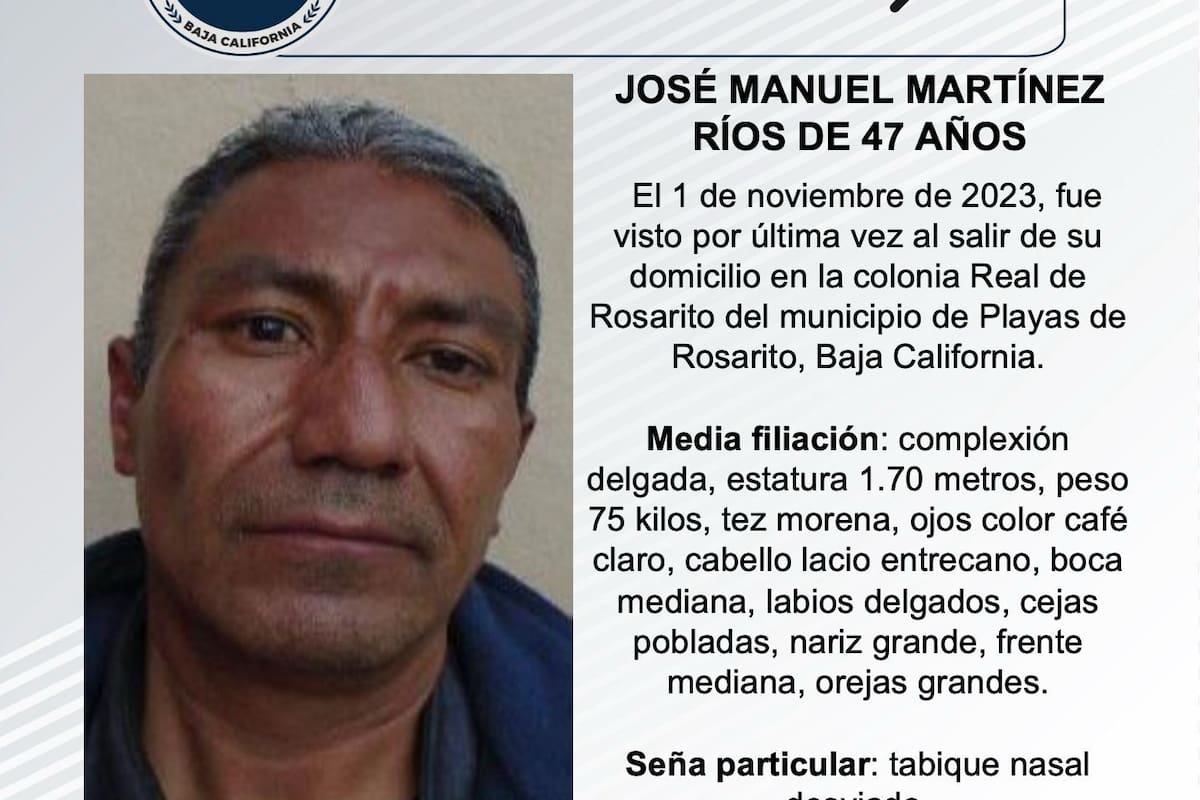 Se busca a José Manuel Martínez Ríos de 47 años