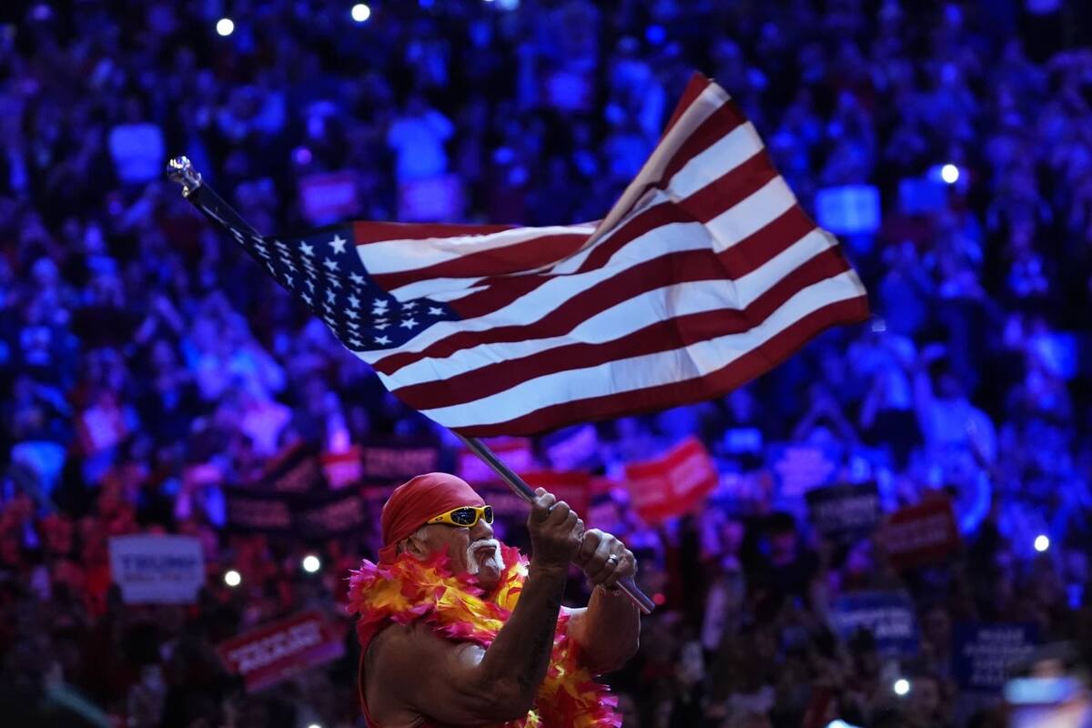 Hulk Hogan en el evento de Donald Trump. | Crédito: AP