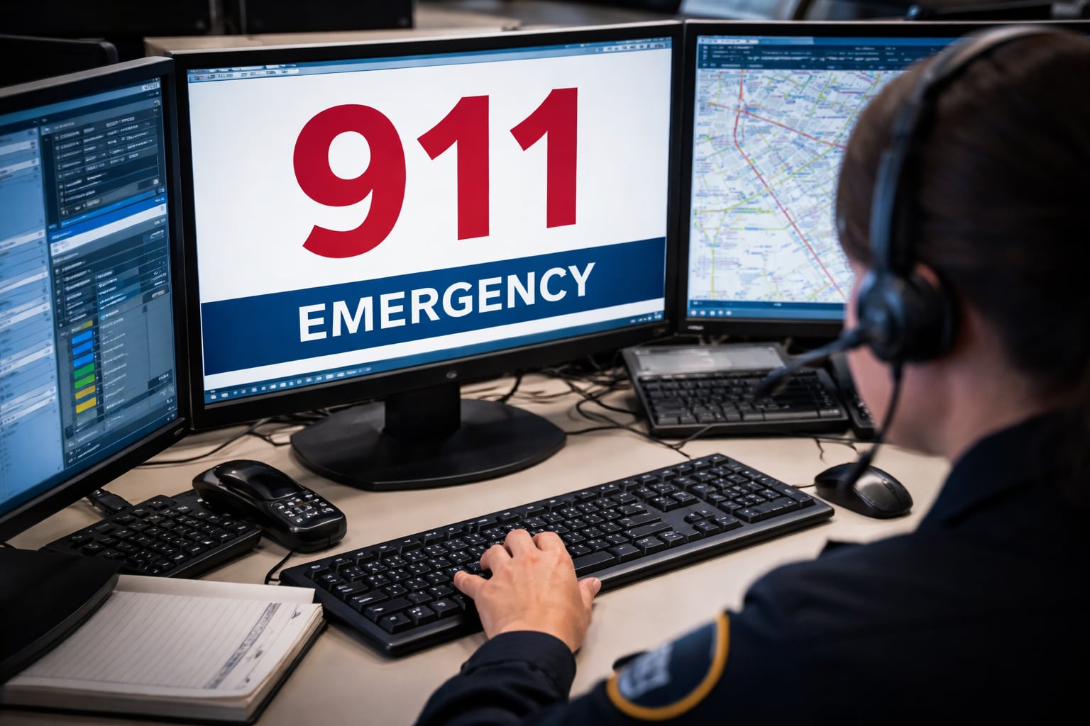 Centro de operaciones de emergencia 911. | Foto: Generada con IA