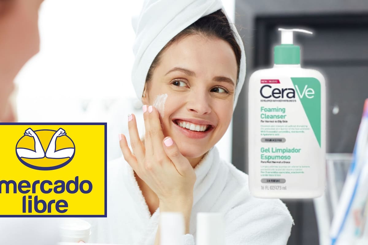 Mercado Libre rebaja el limpiador facial CeraVe de 473 ml a $247 pesos con envío gratis, una oferta que permite a los usuarios con piel grasa ahorrar el 58% en su rutina dermatológica