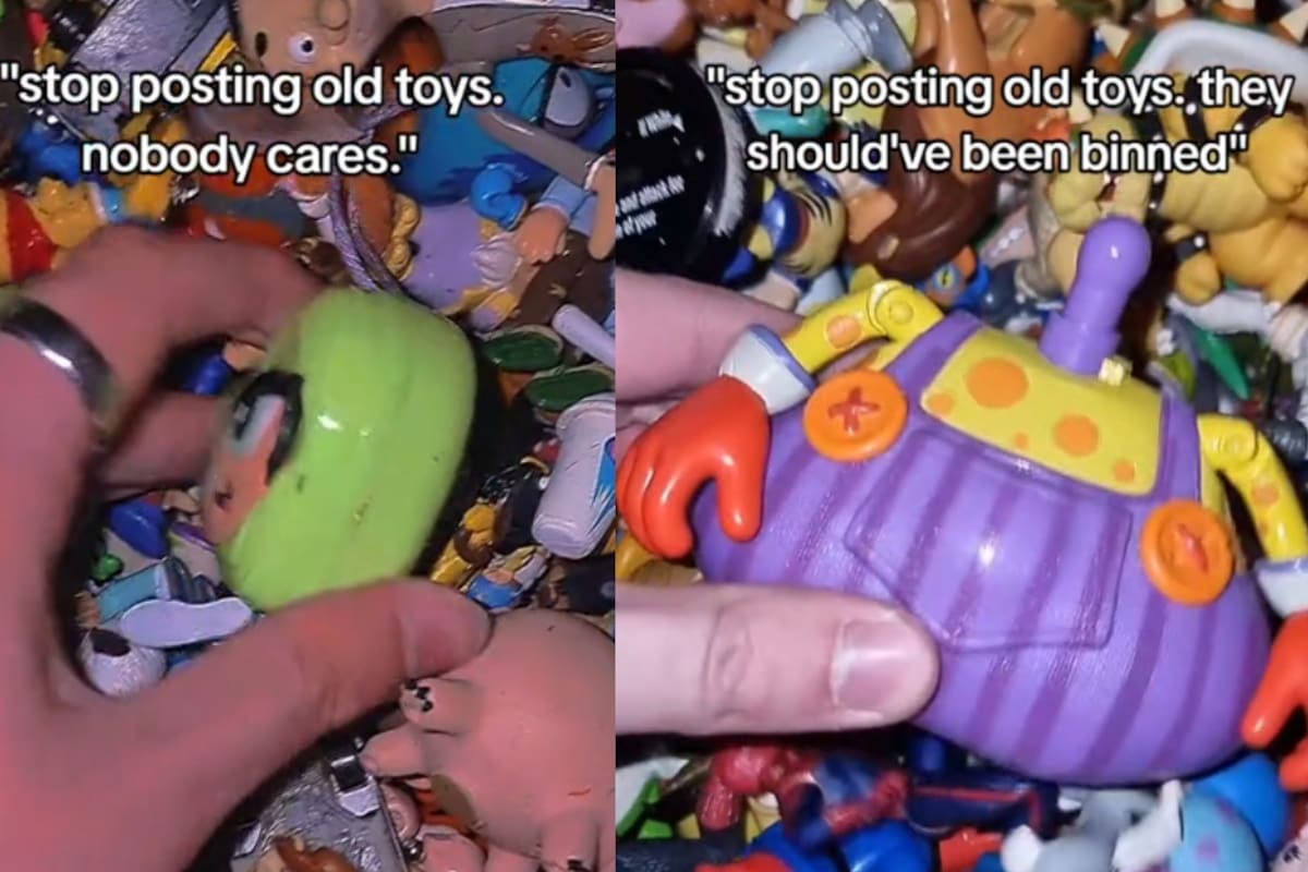 Mediante su cuenta de TikTok, joven muestra su colección de juguetes vintage y noventeros