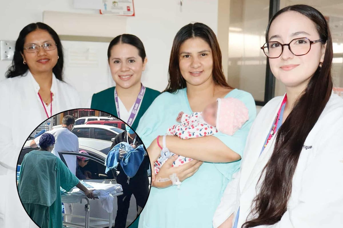 Mujer da a luz en el asiento del copiloto de su carro; personal del IMSS en Hermosillo atiende parto de emergencia