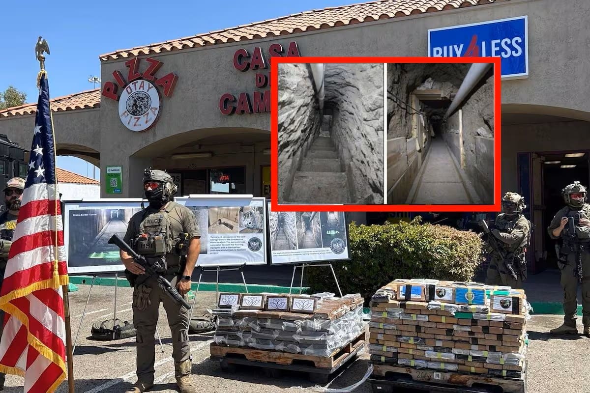 Acusan a ingeniero mexicano de construir narcotúnel de Tijuana a San Diego; hallaron más de una tonelada de cocaína
