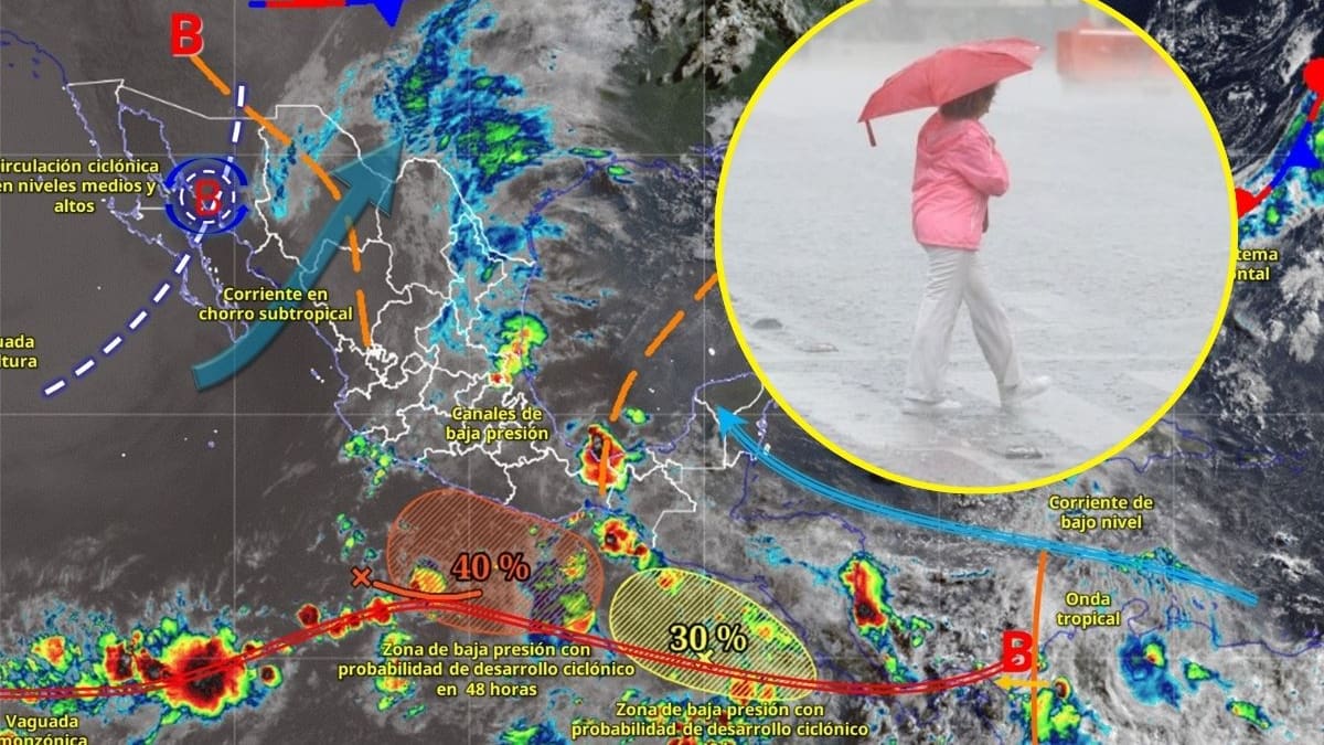 Conagua alerta por lluvias intensas en gran parte de México mientras persisten temperaturas de hasta 45 grados y riesgo de inundaciones