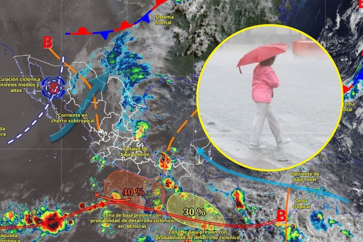 Conagua alerta por lluvias intensas en gran parte de México mientras persisten temperaturas de hasta 45 grados y riesgo de inundaciones