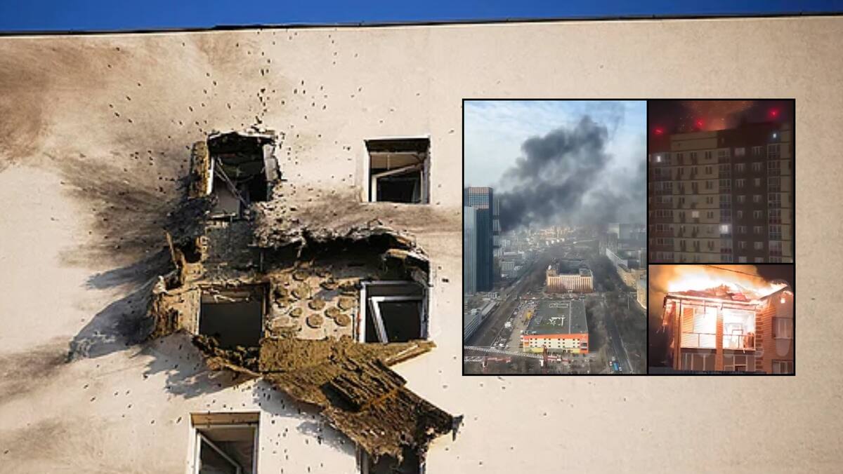 Mientras continúa la guerra entre Rusia y Ucrania, Moscú ha declarado haber derribado el "mayor ataque con drones" de los últimos tres años. Foto: Outlook India @Outlookindia