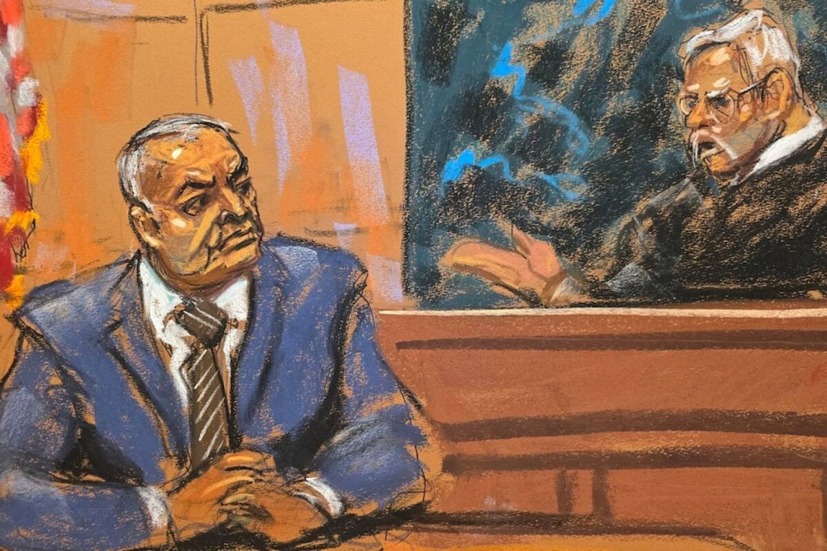 Imagen ilustrativa de Genaro García Luna frente a juez durante su juicio el 16 de octubre del 2024. | Crédito: REUTERS