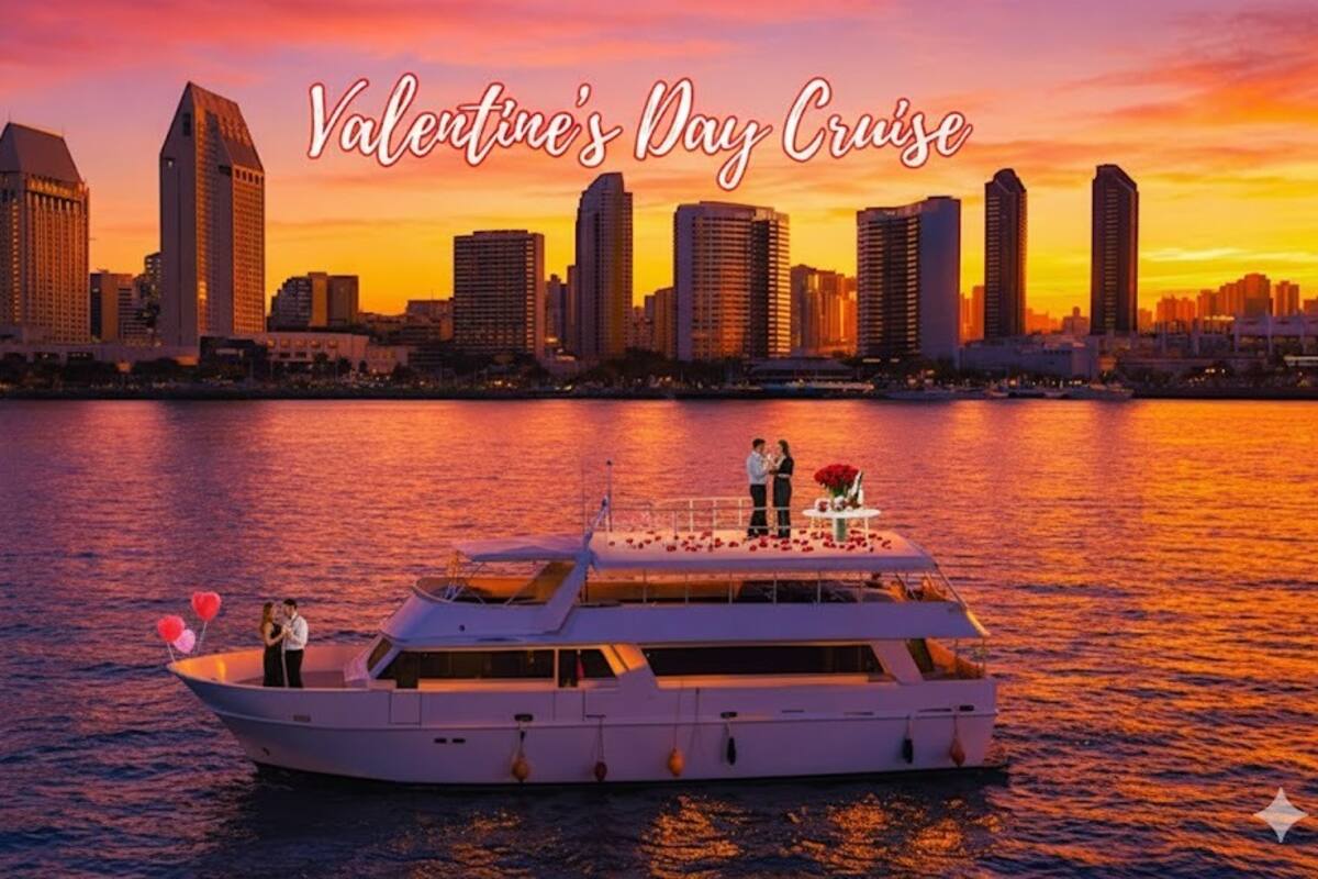 San Valentín en San Diego con paseo en yate por la bahía
