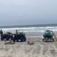 Oleaje elevado y corrientes peligrosas mantienen en alerta a salvavidas en playas de Rosarito