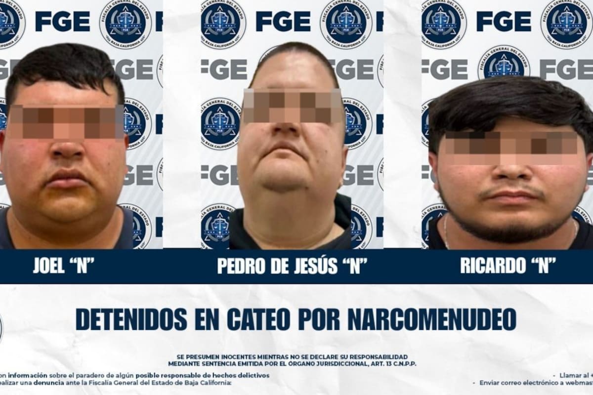 Detienen a tres en cateo por narcomenudeo