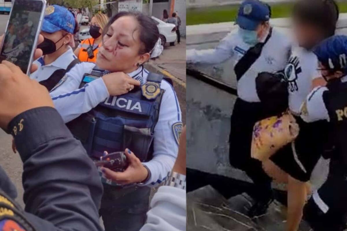 Metro de la CDMX: Policía es golpeada hasta sangrar por mujer que quería entrar por andén de salida