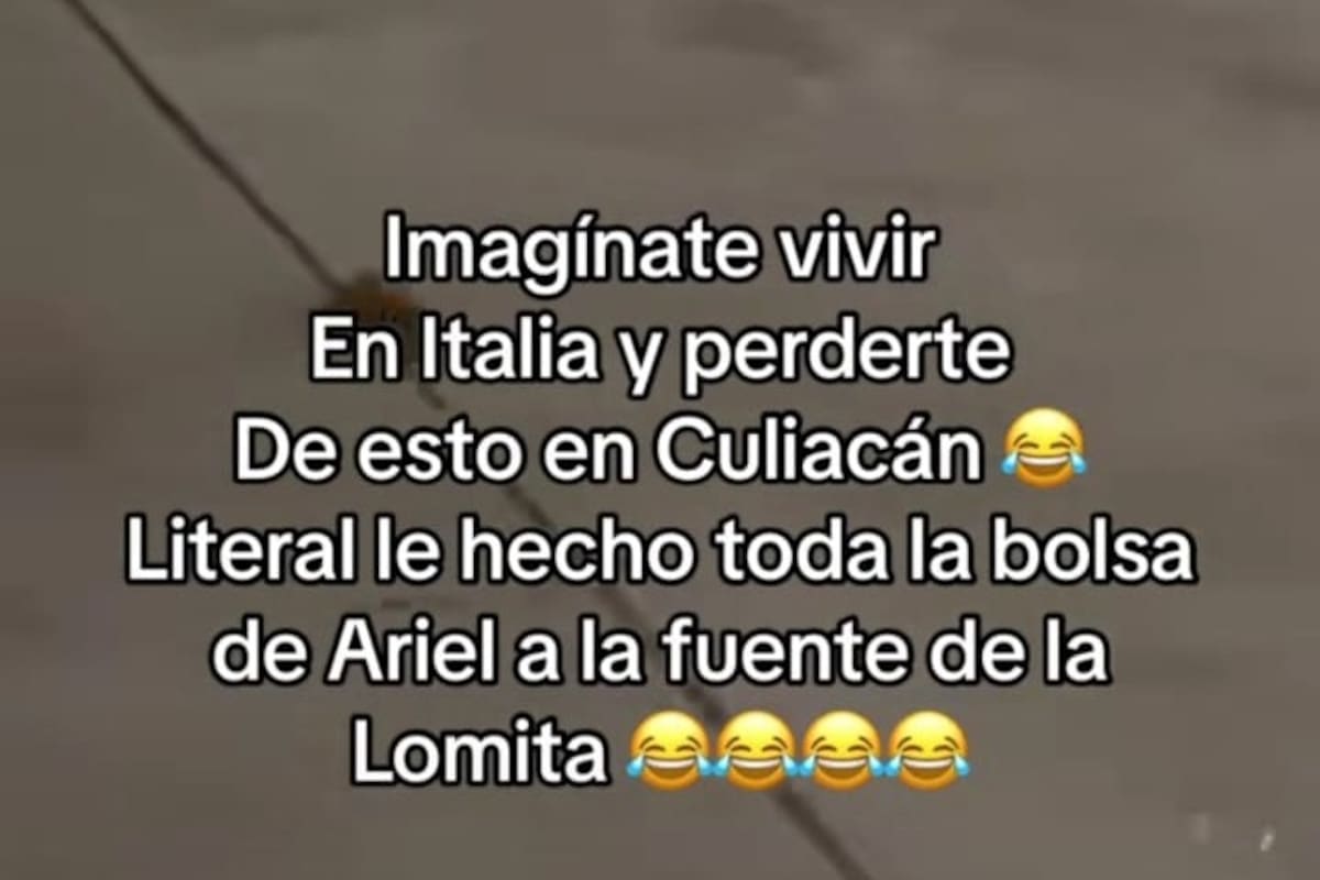 Viral en TikTok: “Mujer convierte fuente de Culiacán en jacuzzi improvisado