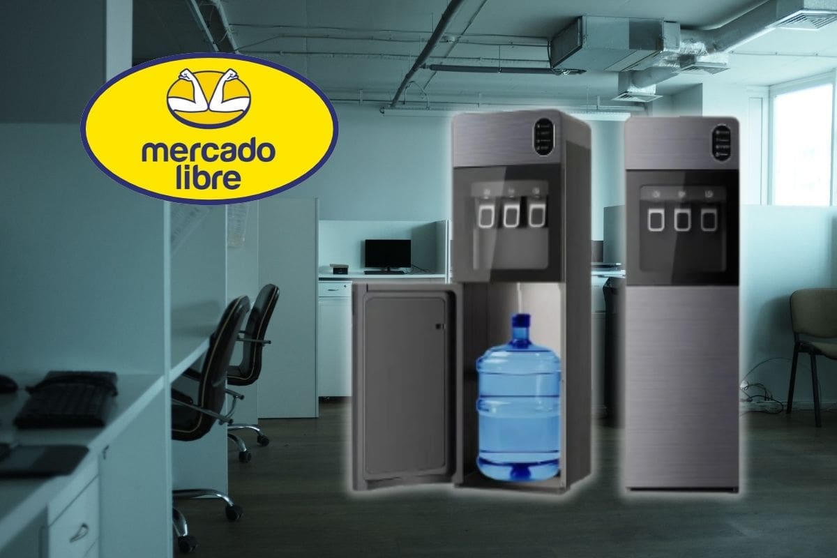 Un dispensador de agua inteligente con carga inferior oculta baja al 50% de descuento en Mercado Libre, ofreciendo una alternativa ergonómica para evitar lesiones al cargar garrafones pesados