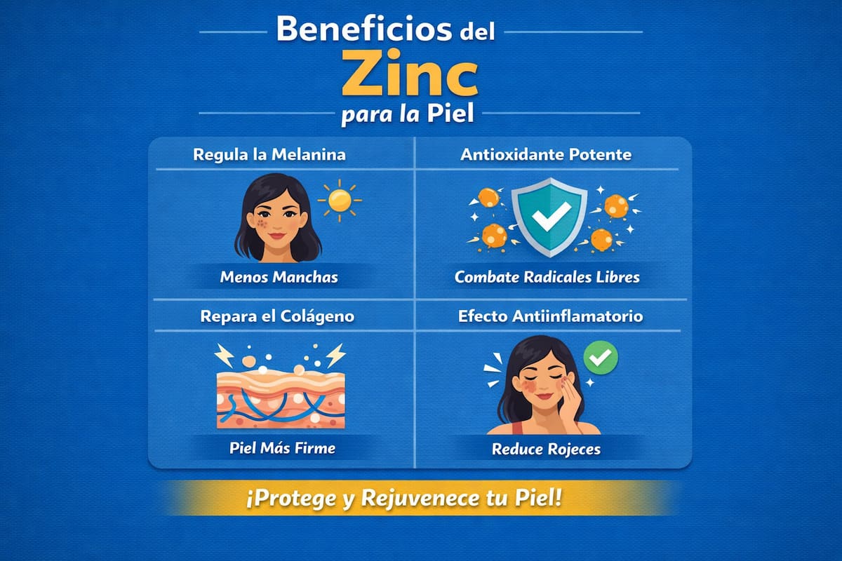 Beneficios del zinc para la piel.