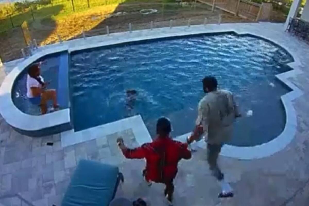 VIDEO: Basquetbolista de NBA Andre Drummond salva a su hijo de ahogarse en alberca