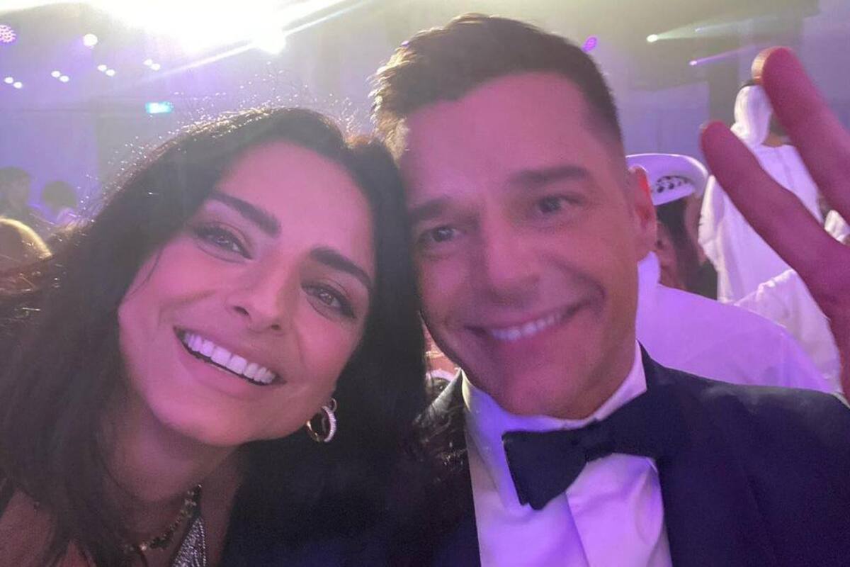 Aislinn Derbez se encuentra con Ricky Martin en Dubai