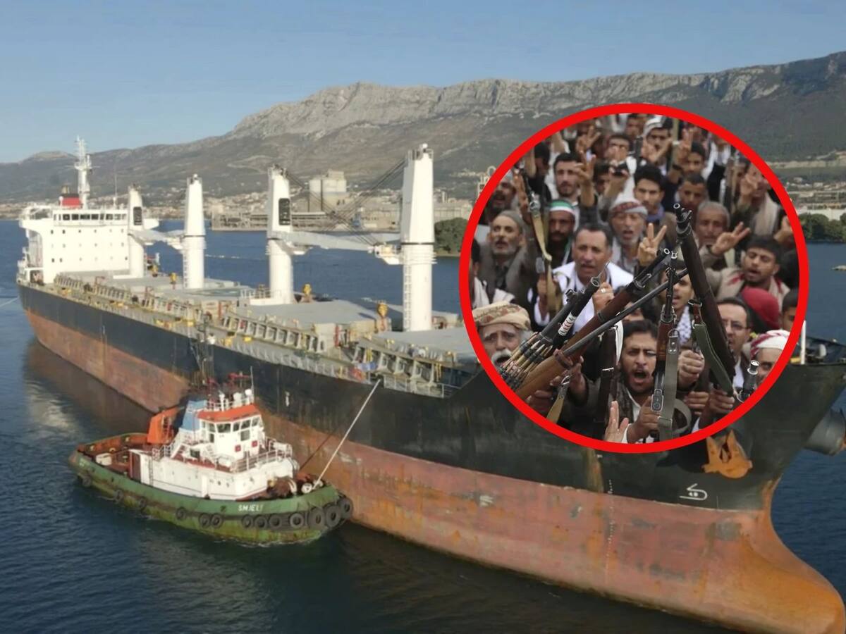 Buque griego se hunde en el Mar Rojo tras el ataque de hutíes. | Crédito: AP