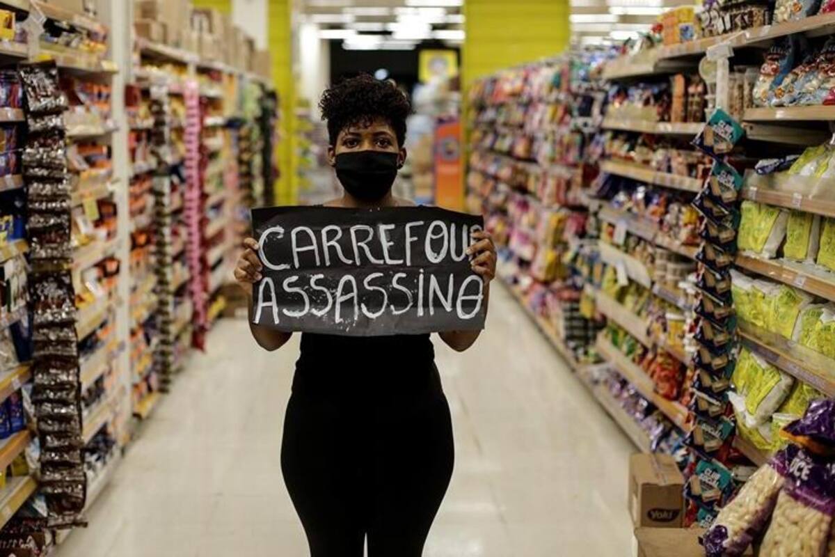 "Tienda asesina": Comparan muerte de hombre en Brasil con caso de George Floyd