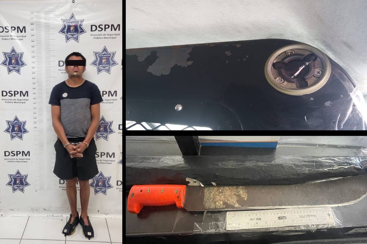 Lo arrestan por dañar una cámara y resulta con orden de aprehensión