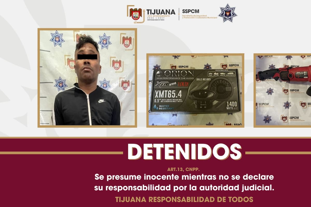 Detienen a hombre por presunto allanamiento y robo a viviendas en la colonia Sánchez Taboada