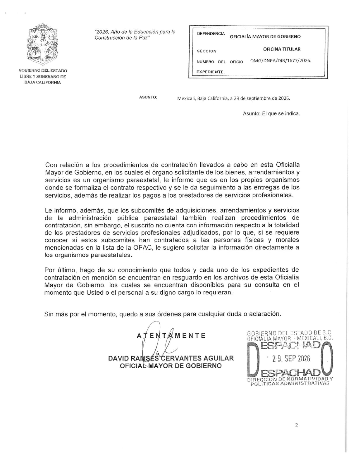 Marina del Pilar Ávila Olmeda ordenó revisar posibles contratos con empresas señaladas por OFAC. Foto: Cortesía