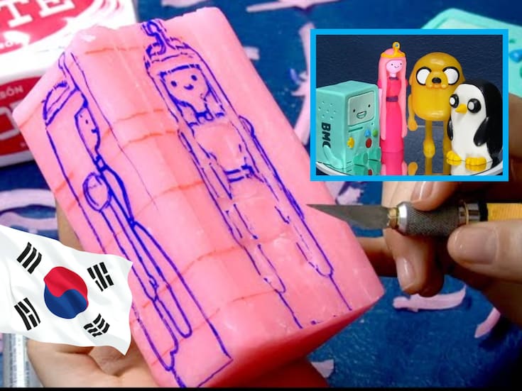 Youtuber coreana utiliza jabones mexicanos para esculpir personajes de Hora de Aventura