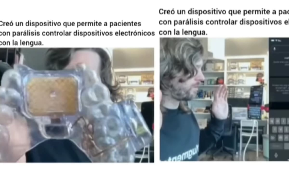 Hombre crea un dispositivo para controlar el celular con la lengua, pensado para personas con limitaciones físicas