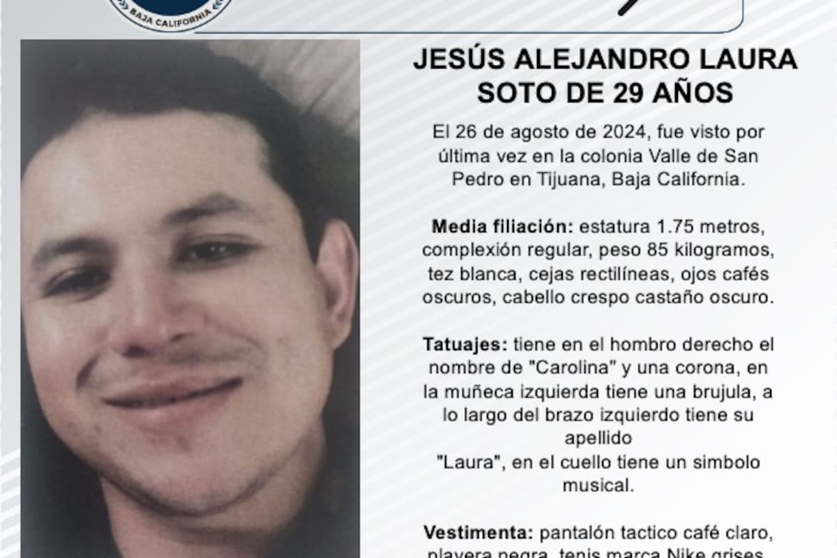 Se busca a Jesús Alejandro Laura Soto de 29 años de edad