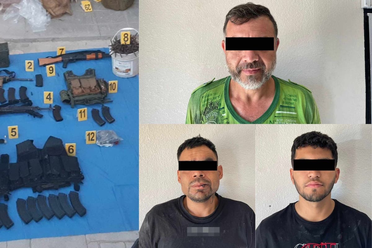 Tres sujetos detenidos y una persona rescatada en cateos en Sonoyta
