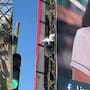 Policías de Hermosillo auxilian a hombre en crisis y logran que baje de una estructura de 10 metros en el fraccionamiento San Francisco