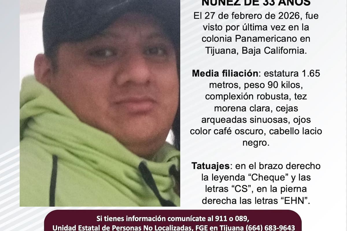Se busca a Ezequiel Hernández Núñez de 33 años