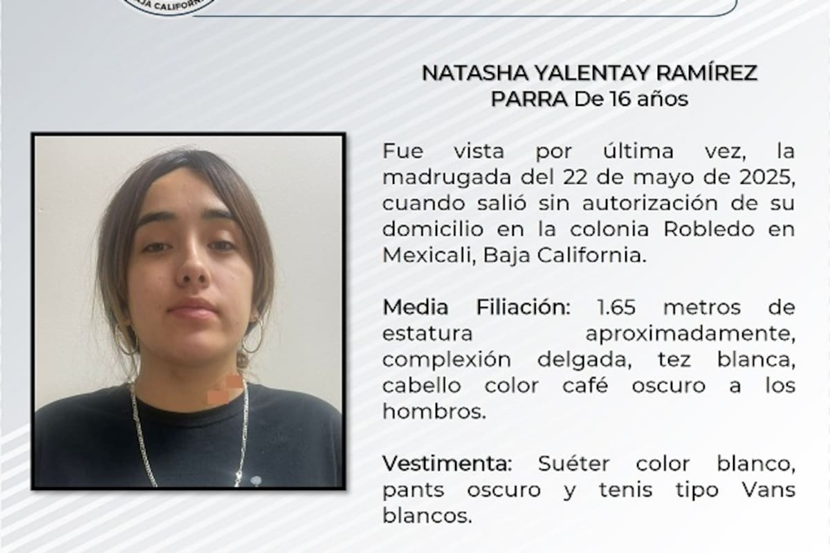 Familiares buscan a Natasha Yalentay Ramírez Parra