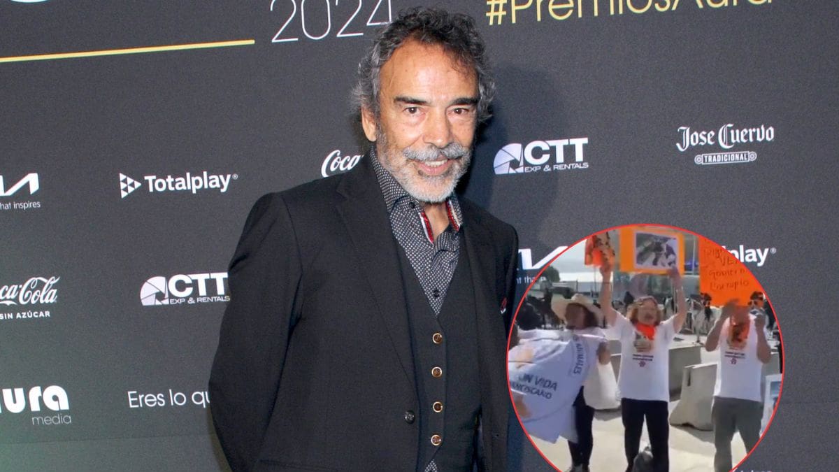 Damián Alcázar critica protestas con lonas durante la reinauguración del antes Estadio Azteca y las atribuye a los “Prianistas”