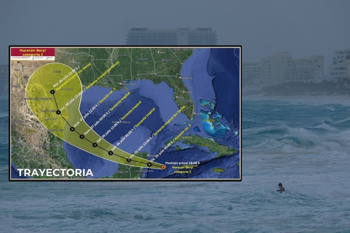Alerta: Beryl recupera fuerza y se convierte en huracán de categoría 3, dice el CNH