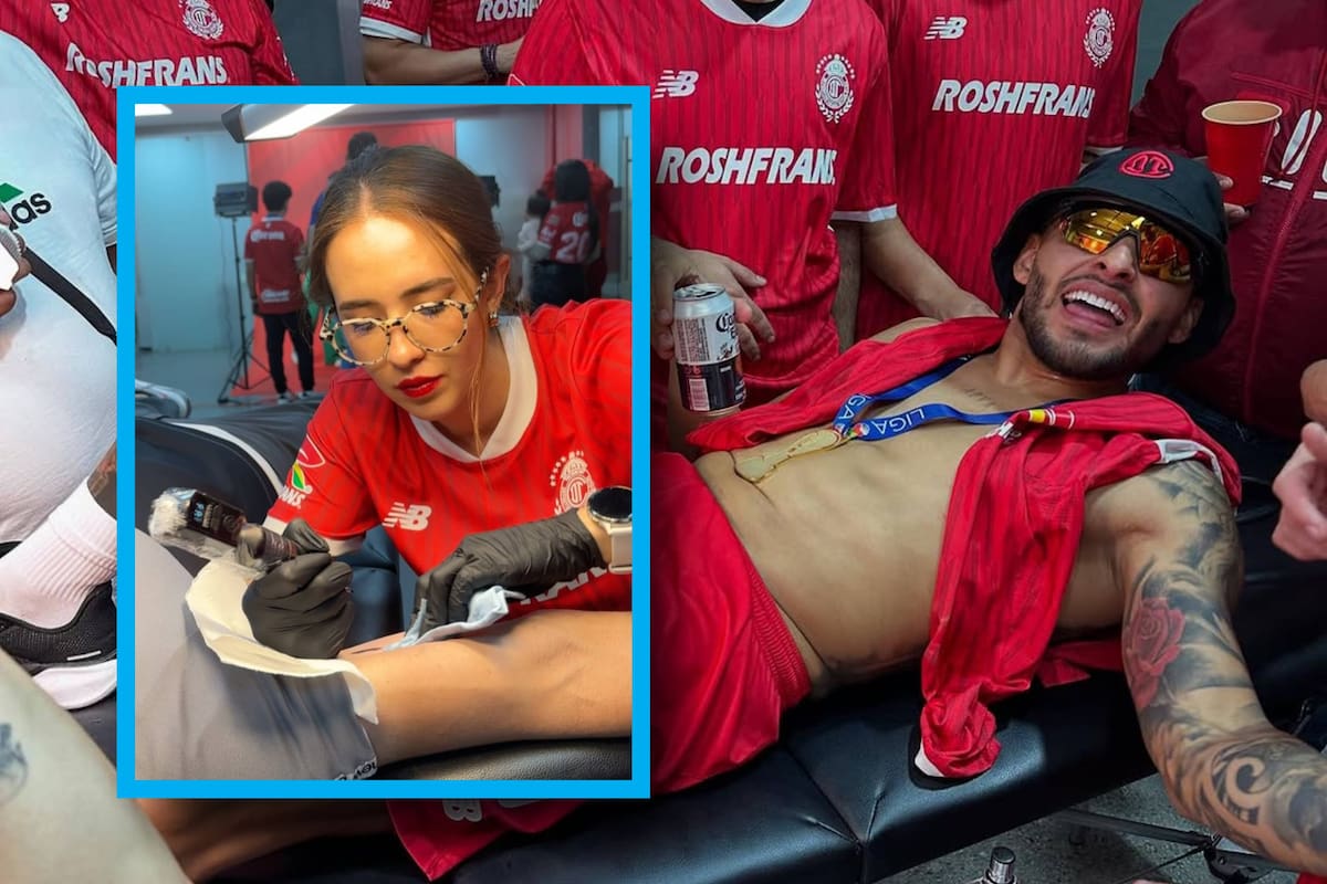 Alexis Vega fue tatuado por una aficionada del Toluca