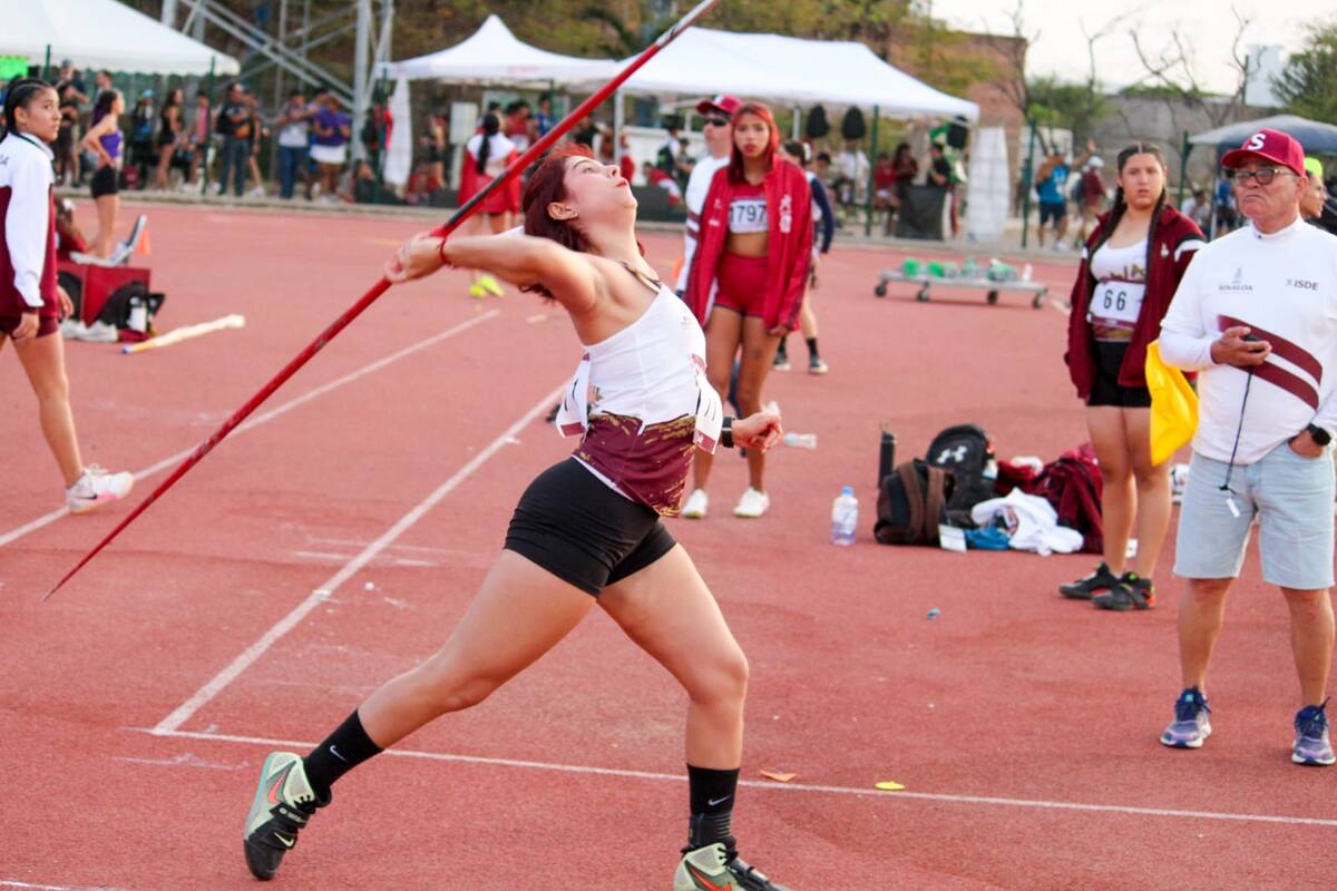 Ayretza Romero obtuvo el primer lugar Lanzamiento de Jabalina Sub18.