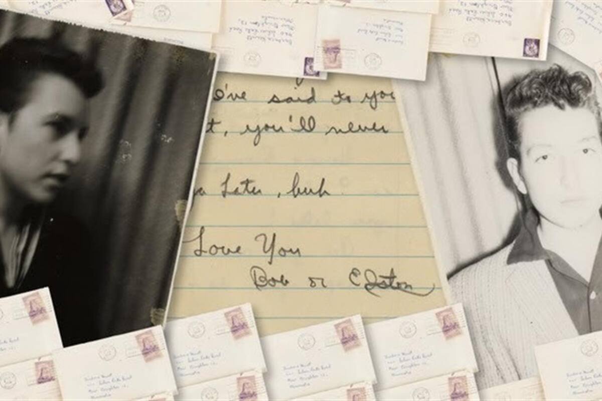 Subastan por 700 mil dólares cartas de Bob Dylan a su novia