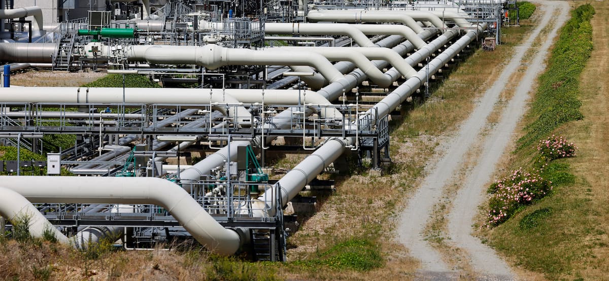 Imagen ilustrativa: una estación de compresión de gas natural del gasoducto Jagal en Mallnow, Alemania, el 13 de junio de 2022. REUTERS/Hannibal Hanschke