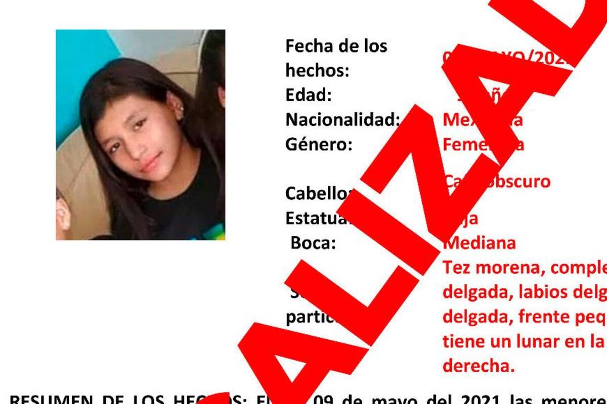 Se cancela alerta amber de Yatziri Jesús Aidé y Sara Yanetzy Araujo Torres