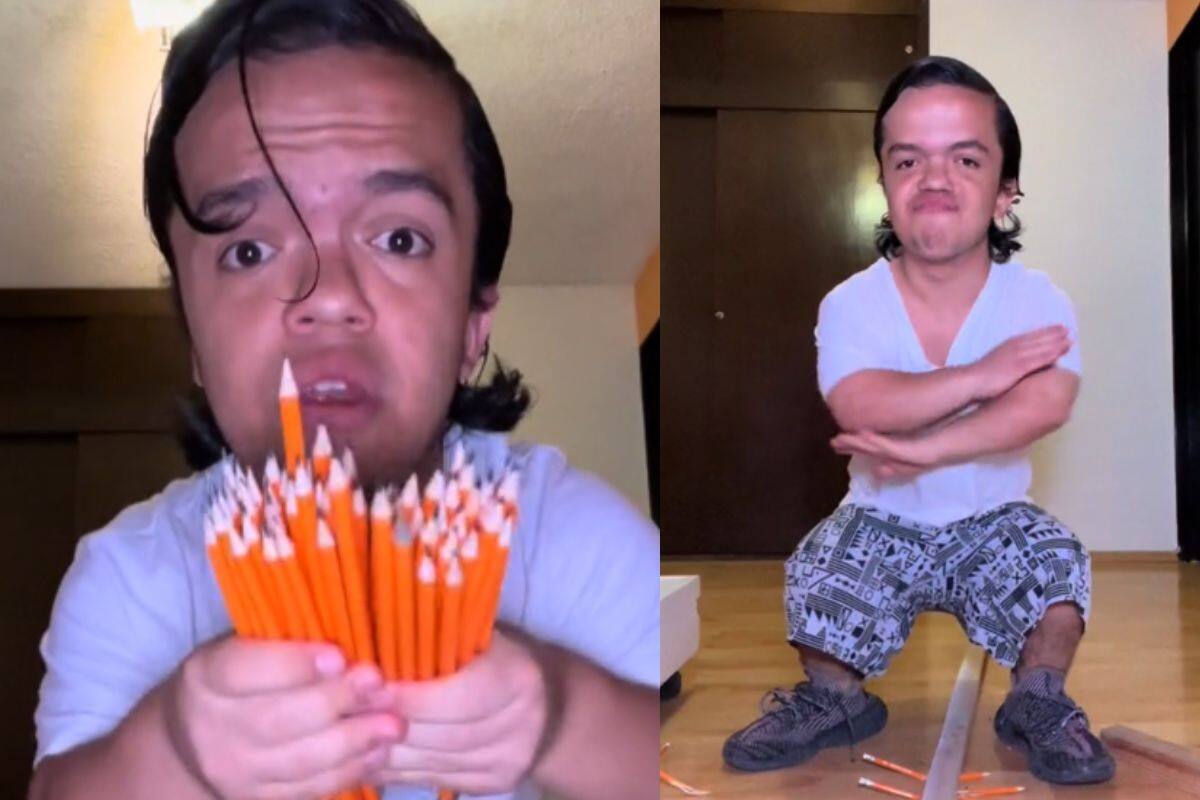 Hombre compra más de 200 lápices para ver cuantos son necesarios para soportar su peso; se vuelve viral