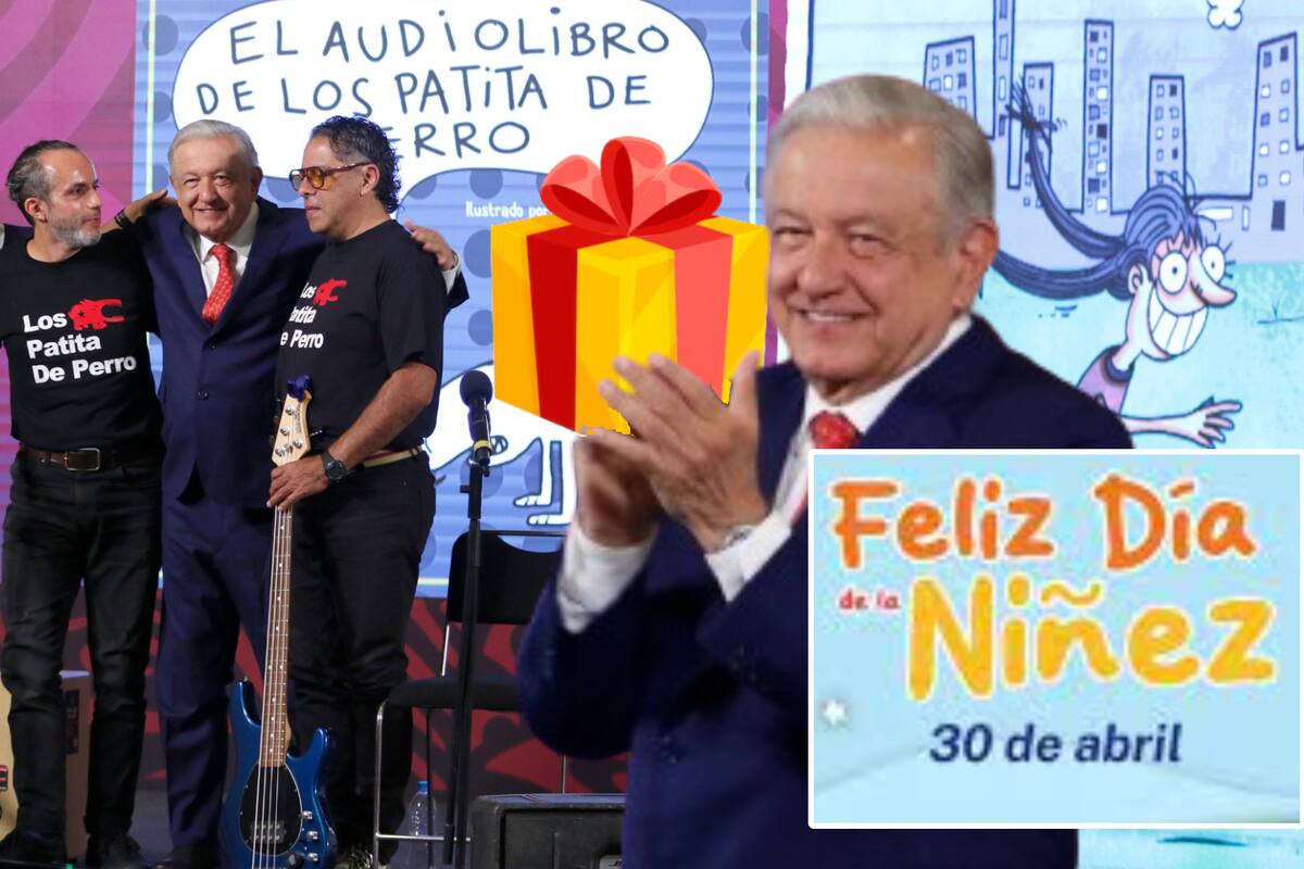 AMLO hace regalo en Día del Niño durante mañanera: “Los Patita de Perro”
