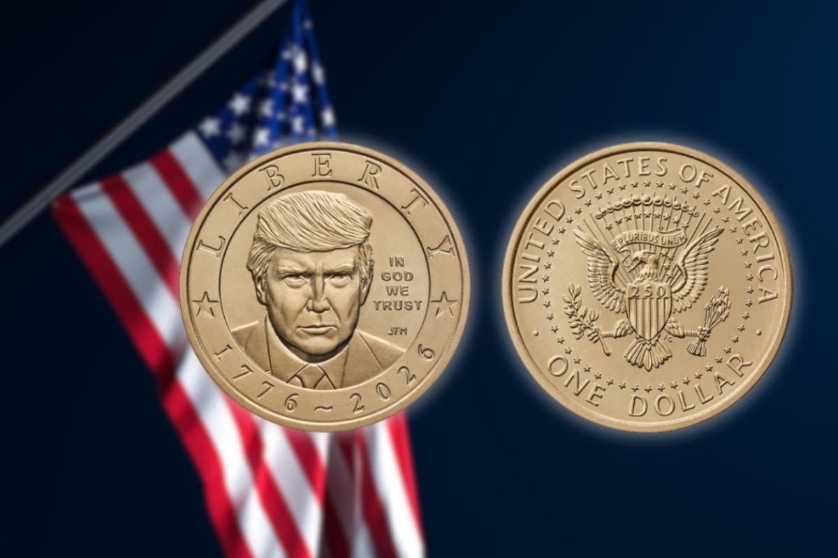 Monedas conmemorativas de Donald Trump salen a la venta con fila virtual por alta demanda