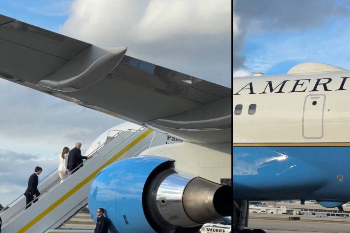 VIDEO: Trump, Melania y uno de sus hijos abordan el Air Force One