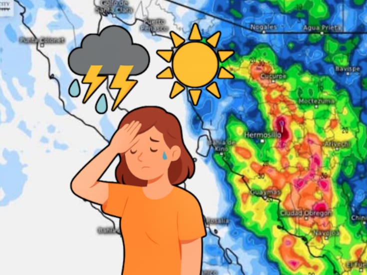 Temperaturas de hasta 45°C y tormentas eléctricas azotan Sonora; se vigila frente frío y tormenta tropical