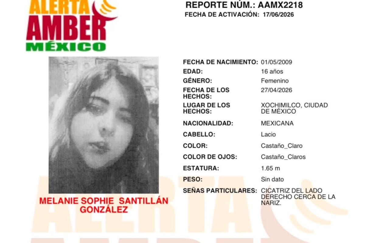Activan alerta Amber por Melanie Sophie Satillán González de 16 años de edad